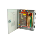 Fuente centralizada 12V 10A - CCTV - con caja y fusible.